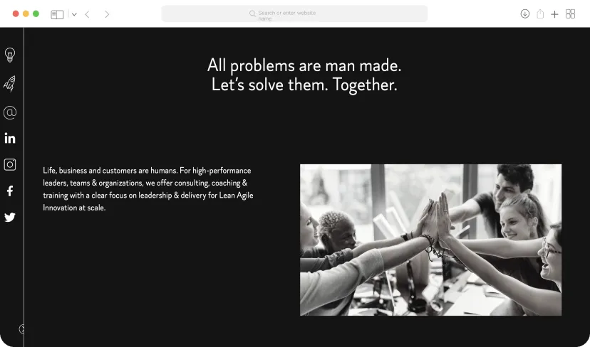 Purform website people section preview